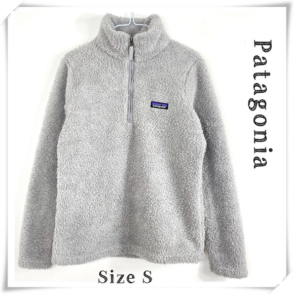 Patagonia Los Gatos 1/4 Zip Front Pile Fleece Pullover Sweater Top Gray Size S - Picture 1 of 7